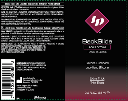 ID Backslide Silicone Lubricant 2.2 Oz by I.D. Lubricants