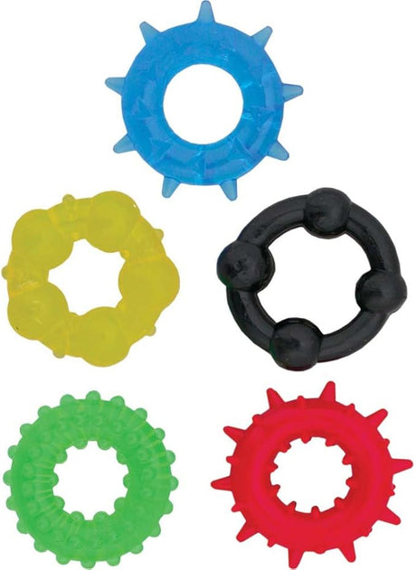 Nasstoys Pleasure Rings — 5-Pack TPE Cock Rings - NW2153