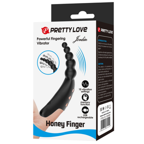 Pretty Love Jordin Beaded Finger Vibe — Black - BI-300088