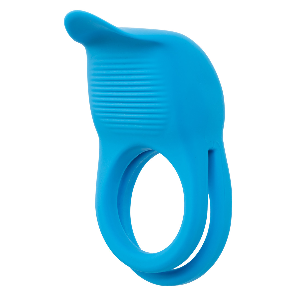 CalExotics Rumbler Rumble Rechargeable Dual Cock Ring — Blue - SE4376053