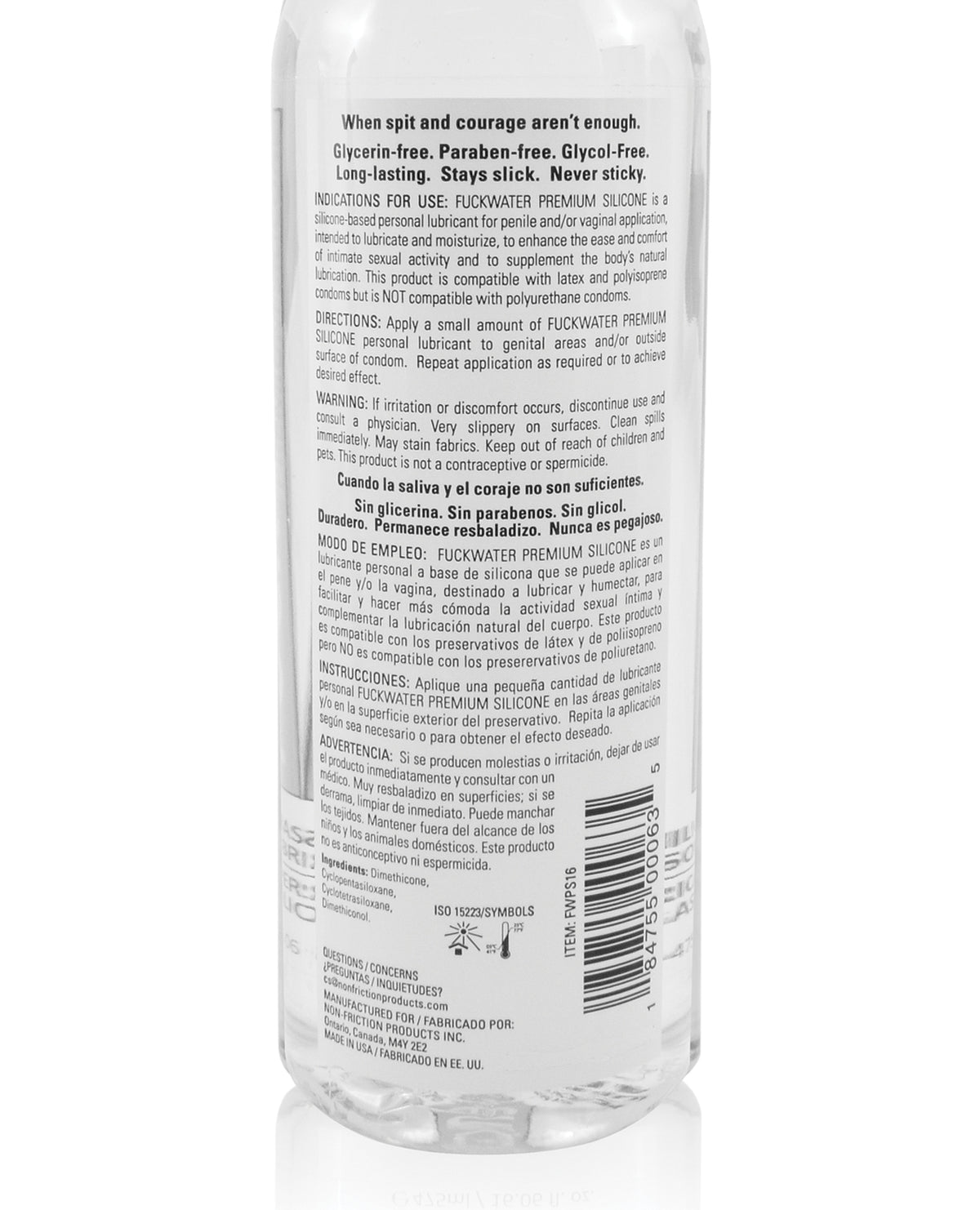 Fuck Water Silicone Lubricant — 16 oz