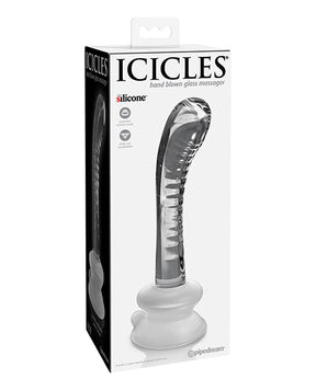 Icicles No. 88 Hand Blown Glass G-Spot Massager w/Suction Cup - Clear by Icicles