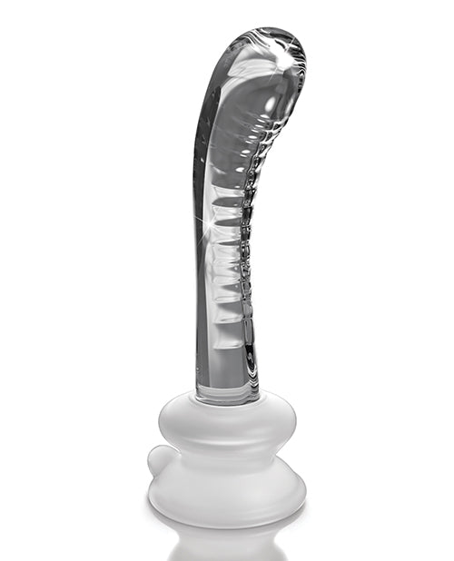 Icicles No. 88 Hand-Blown Glass G-Spot Massager with Suction Cup, Clear