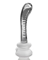 Icicles No. 88 Hand-Blown Glass G-Spot Massager with Suction Cup, Clear
