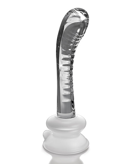 Icicles No. 88 Hand-Blown Glass G-Spot Massager with Suction Cup, Clear