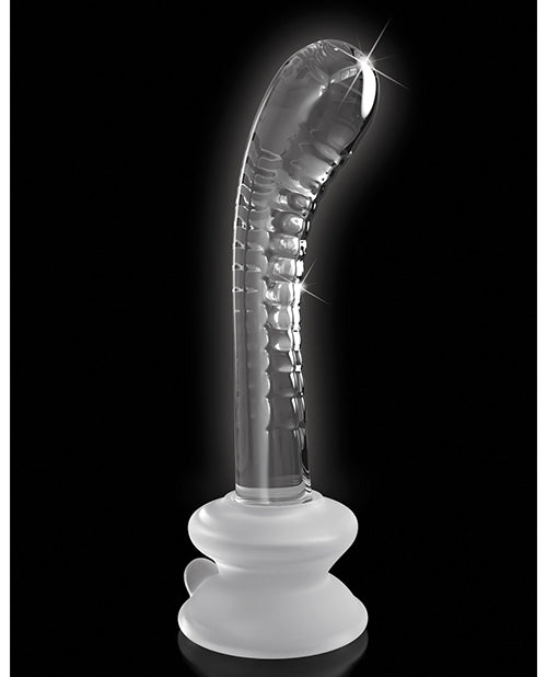 Icicles No. 88 Hand-Blown Glass G-Spot Massager with Suction Cup, Clear