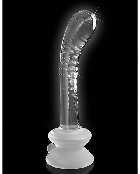 Icicles No. 88 Hand-Blown Glass G-Spot Massager with Suction Cup, Clear