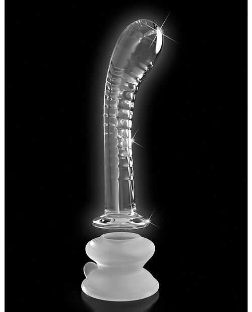 Icicles No. 88 Hand-Blown Glass G-Spot Massager with Suction Cup, Clear