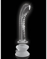 Icicles No. 88 Hand-Blown Glass G-Spot Massager with Suction Cup, Clear