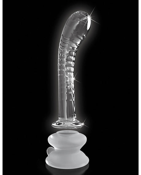 Icicles No. 88 Hand-Blown Glass G-Spot Massager with Suction Cup, Clear