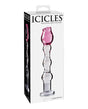 Icicles No. 12 Hand Blown Glass Massager - Clear w/Rose Tip by Icicles