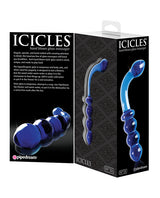 Icicles No. 31 Hand-Blown Glass G-Spot Massager - Blue