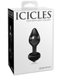 Icicles No. 44 Hand Blown Glass Butt Plug - Black by Icicles