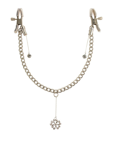 Fetish Fantasy Series Crystal Nipple Clamps with Adjustable Screws