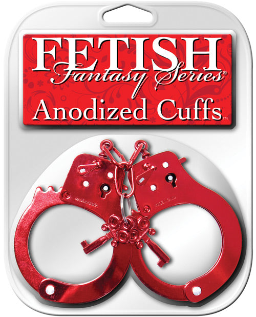 Fetish Fantasy Series Anodized Cuffs - Red by Fetish Fantasy Series