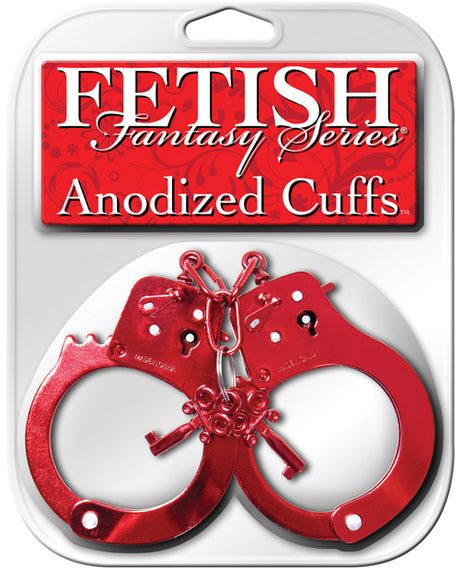 Fetish Fantasy Series Anodized Cuffs - Red by Fetish Fantasy Series