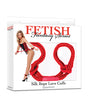 Fetish Fantasy Series Silk Rope Love Cuffs - Red by Fetish Fantasy Series