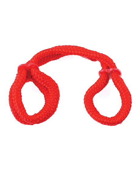 Fetish Fantasy Series Silk Rope Love Cuffs - Red by Fetish Fantasy Series