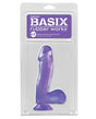 Basix Rubber Works 6.5" Dong w/Suction Cup - Purple by Basix Rubber Works