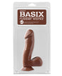 Basix Rubber Works 6.5" Dong w/Suction Cup - Brown by Basix Rubber Works