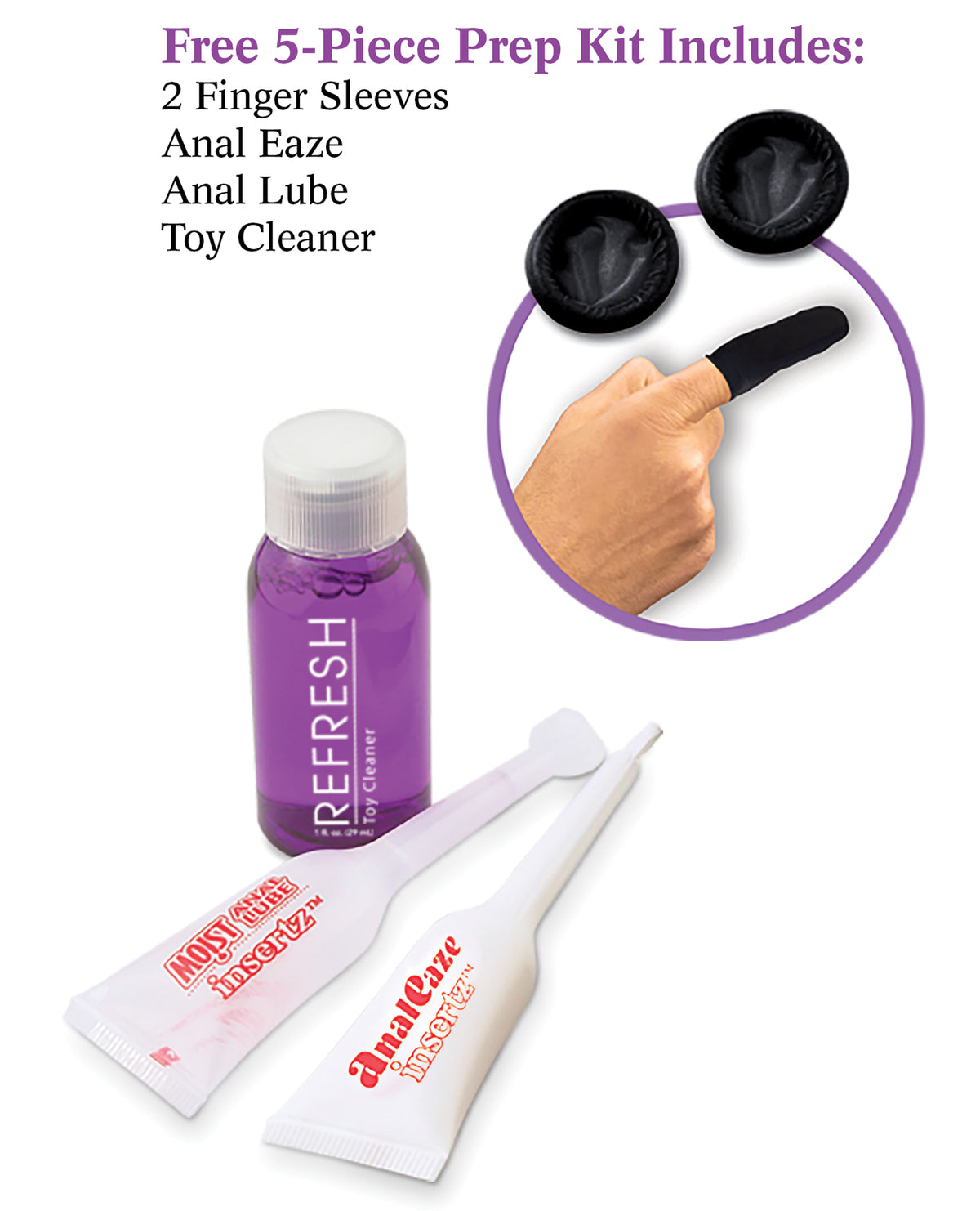 Anal Fantasy Collection Vibrating Reach Around Anal Toy — Black