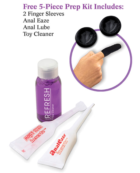 Anal Fantasy Collection Vibrating Reach Around Anal Toy — Black