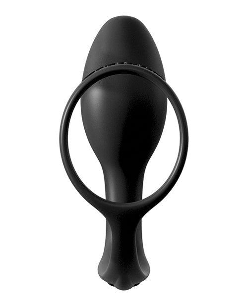 Anal Fantasy Collection Ass-Gasm Cockring Beginner Plug — Black