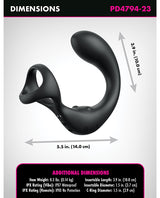 Anal Fantasy Elite Ass-Gasm Taint-Alizer P-Spot Vibrator — Black