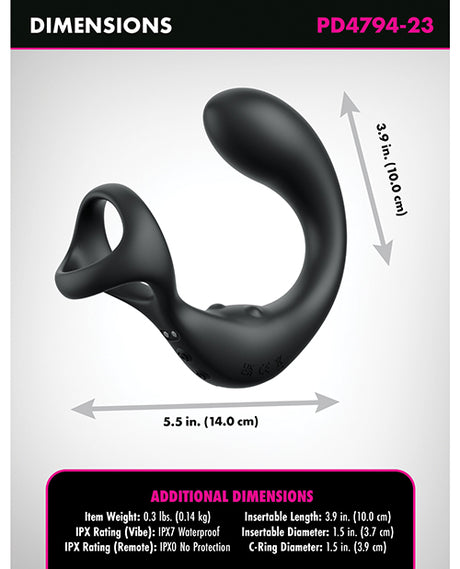 Anal Fantasy Elite Ass-Gasm Taint-Alizer P-Spot Vibrator — Black