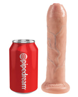 King Cock 7" Uncut Dildo — Flesh with Retractable Foreskin