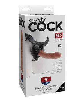 King Cock Strap-On Harness w/8" Cock - Tan by King Cock