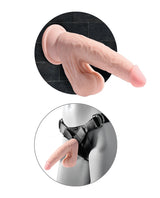 King Cock Plus 6" Triple Density Cock w/Swinging Balls - Ivory by King Cock