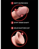King Cock Plus 6" Triple Density Cock w/Swinging Balls - Ivory by King Cock