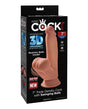 King Cock Plus 7" Triple Density Cock w/Swinging Balls - Tan by King Cock