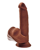 King Cock 8" Triple Density Dildo with Swinging Balls — Brown