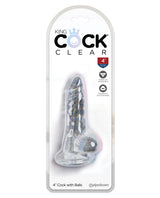 King Cock Clear 4" Cock w/Balls by King Cock