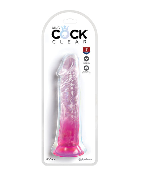 King Cock Clear 8" Cock - Pink by King Cock