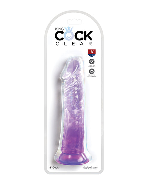 King Cock Clear 8" Cock - Purple by King Cock