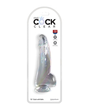 King Cock Clear 7.5" Cock w/Balls - Clear by King Cock
