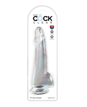 King Cock Clear 10" Cock w/Balls - Clear by King Cock