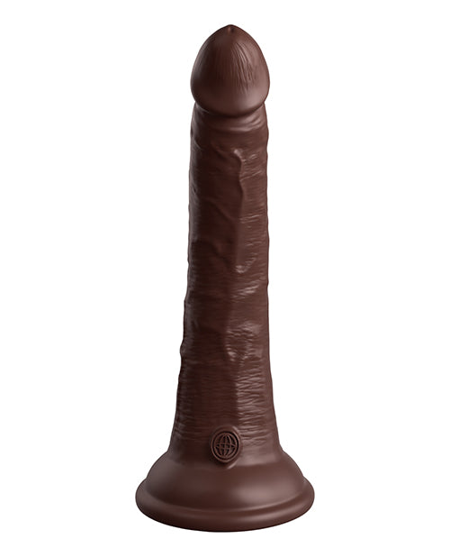 King Cock Elite 7" Dual-Density Silicone Dildo — Brown