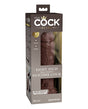 King Cock Elite 8" Dual Density Silicone Cock - Brown by King Cock Elite
