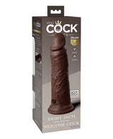 King Cock Elite Dual Density Silicone Dildo, 8-inch — Brown