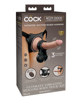 King Cock Elite Ultimate Vibrating Silicone Body Dock Kit w/Remote by King Cock Elite