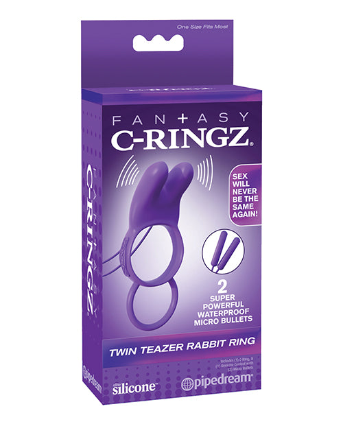 Fantasy C-Ringz Twin Teazer Rabbit Ring - Purple by Fantasy C-Ringz