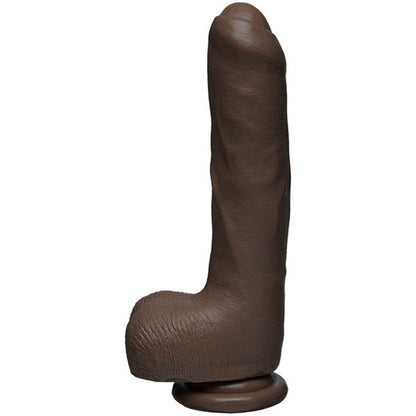 The D - Uncut D - 9 Inch With Balls - Firmskyn - Chocolate by Doc Johnson
