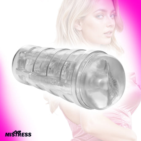 Mistress Brianna Diamond Deluxe Ass Stroker — Clear TPE Sleeve with Silicone Plug - 653078942491