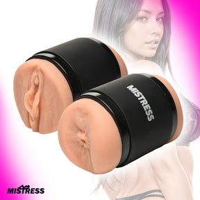 Mistress Double Shot Dual‑Ended Stroker — Medium (Vulva & Anal) - 653078943191