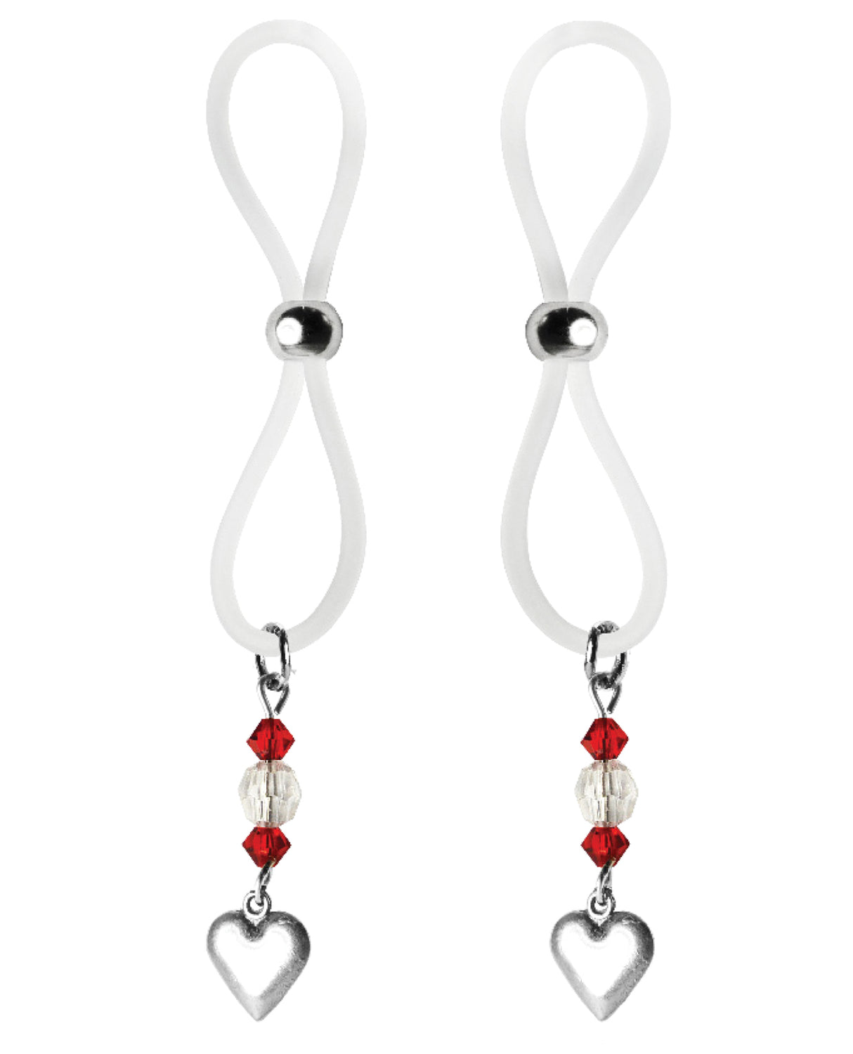 Bijoux de Nip Nipple Halos Heart Charm - Red/Clear by Bijoux de Nip