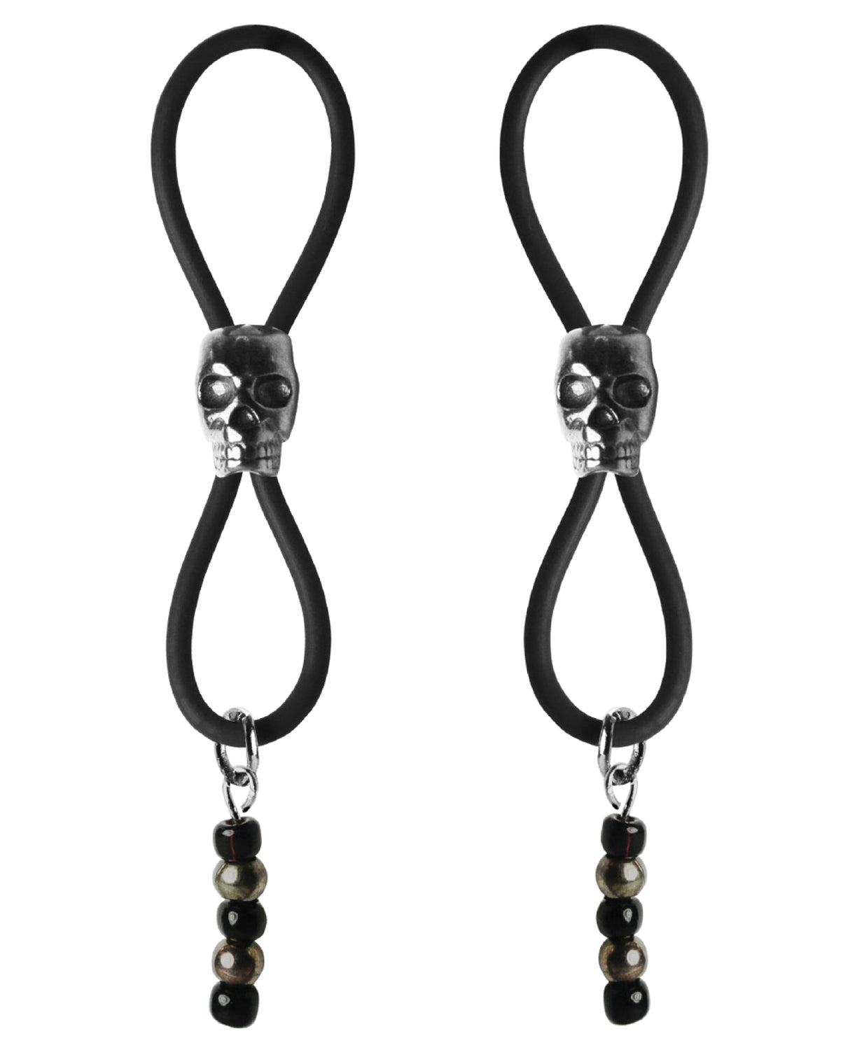 Bijoux de Nip Nipple Halos Black Skull Slider - Black/Silver by Bijoux de Nip